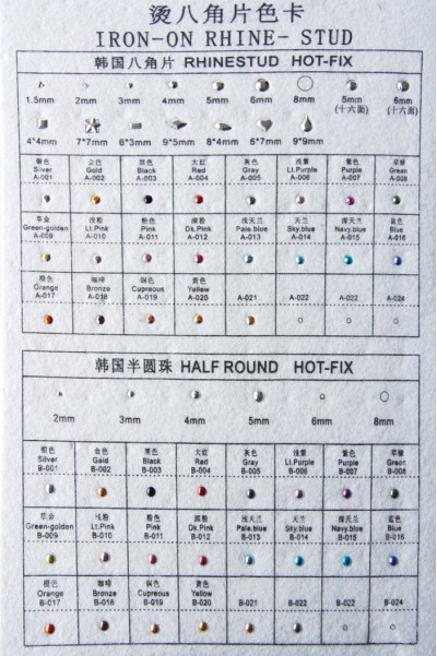 燙八角片色咭 45度照